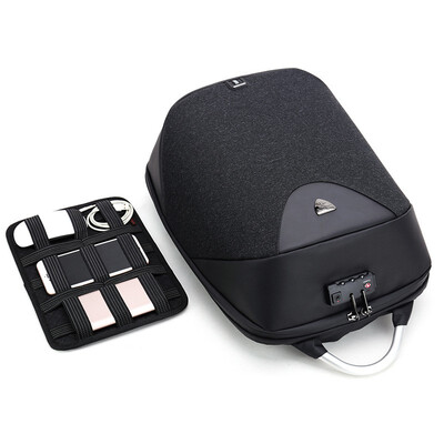 

USB Charging Shoulder Backpack Stereo Digital Storage Anti-theft Computer Rucksack Male&Middle School Student Bag