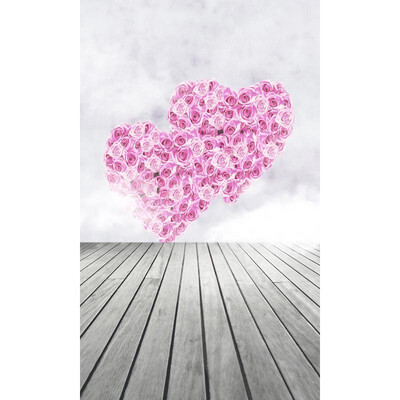 

Blue Love Hearts Photo Backdrop 57FT Vinyl Fabric Cloth Digital Printing Photo Background f-2195