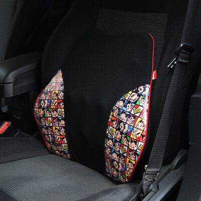

Iron arm Astro Boy car lumbar support backrest memory cotton massage lumbar car office cushion lumbar pillow pillow four seasons universal car waist pad AMYK-01 color matching single