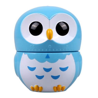 

UpperX Cartoon Owl Kitchen Timers 60 Minutes Cooking Mechanical Home Decoration Blue