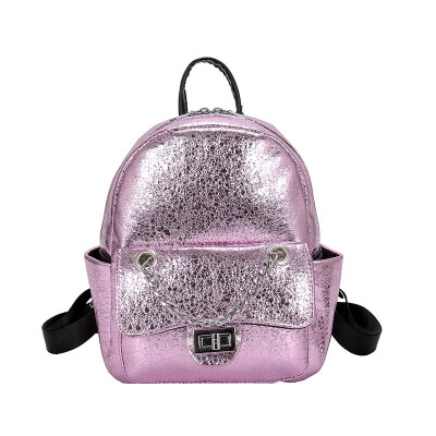 

Mini Double Shoulder Bags for Women 2018 New Korean PU Crack Girls Package Fashion Out Door Travel Backpack Bolsa Feminina