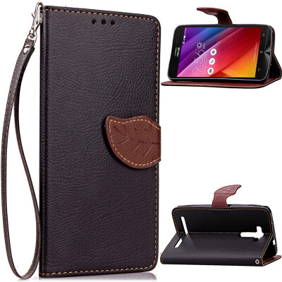 

MOONCASE [Leaves Magnetic] Flip Leather Wallet Card Pouch Bracket Stand Back Case Cover for ASUS ZenFone 2 Laser ZE550KL 5.5