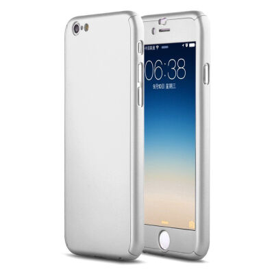 

360° Full Body Protection Hard Case Cover with Tempered Glass For Apple iPhone 6 6S Plus