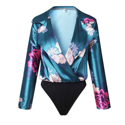 

Women Ladies Bodysuit Stretch Leotard Long Sleeve Body Tops T-shirt Jumpsuit