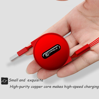 

Cafele 12m Micro USB Type C 3 in 1 Phone Cable Fast Charging Data Cable Android Charger Cables Apple data transfer