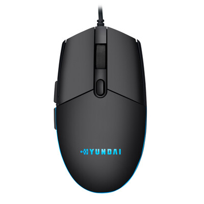 

Hyundai HYUNDAI HY-G503 USB interface wired mouse light 6-key four-speed DPI Jedi survival CSGO chicken game mouse black