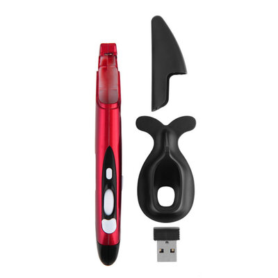 

Mini 2.4GHz Wireless Optical Pen Mouse Adjustable 500/1000DPI for PC Android Red&Black