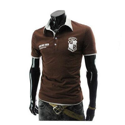 

Zogaa New Mens Polo Shirt Embroidery Slim Casual Short Sleeve