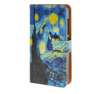 

MOONCASE ЧЕХОЛ ДЛЯ Microsoft Lumia 435 Van Gogh Star Leather Flip Wallet Card Holder with Kickstand Back A07