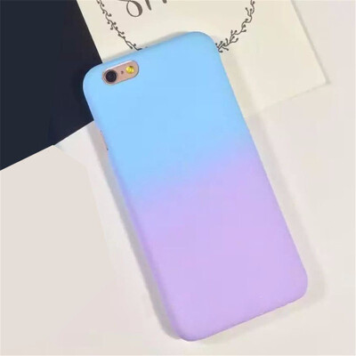 

Fashion Gradient Color Matte Hard PC Phone Cases Back Cover Shell Coque For iphone 6s Plus