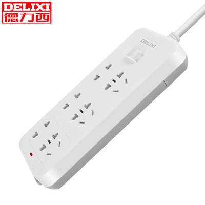 

Delixi DELIXI CD98J-LK3X3 new national standard socket strip patch panel wiring board tow board insert board three five holes three two holes total control length 18 m