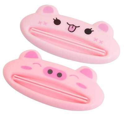

UpperX Home Pink Pig Cat Design Toothpaste Tube Squeezers 2 Pcs