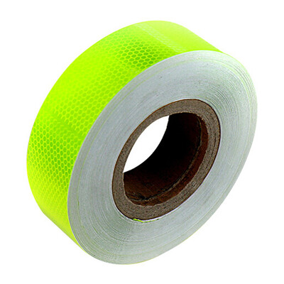 

Tencent CT high reflective body warning tape reflective stickers traffic car reflective film reflective strip truck bumper warning tape lattice reflective film 5cm fluorescent green 25 meters