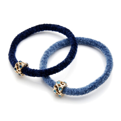 

Chimera (CHIMERA) hair ornaments headdress flow beaded high elastic rubber band hair ring hair band tail rubber soft blue