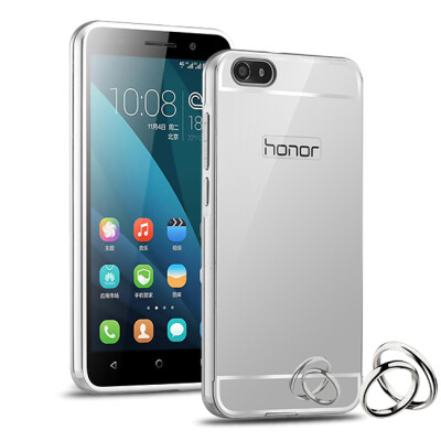 

MOONCASE Plating Metal Frame Edge Mirror Back Protective Shell 2 in 1 Thin Case Cover for Huawei Honor 4X