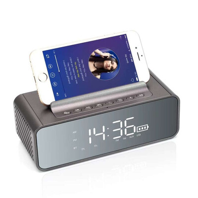 

Oneder V06 Bluetooth Speaker Sound Box Professional Smart wireless LED screen Alarm clock active multimedia speaker Support TF