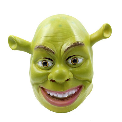 

Halloween Funny Mask Horror Latex Shrek Mask Masquerade Movie Theme Head Cover