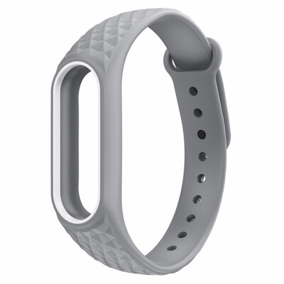 

prism Colorful Silicone Wrist Strap Bracelet Double Color Replacement watchband for Original Miband Xiaomi Mi band 2 Wristbands