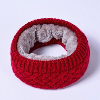 

Knitted Winter Scarf Women Causal Children Scarf Fashion Thickened Kids Neck Scarf For Girls Boy Cotton Ring Scarves