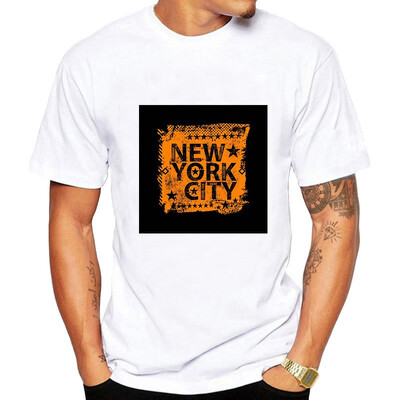 

JCCHENFS 2018 Discount Sales Fashion New York City Print Mens T-Shirt Hip hop Streetwear Summer Short Sleeved T Shirt Male
