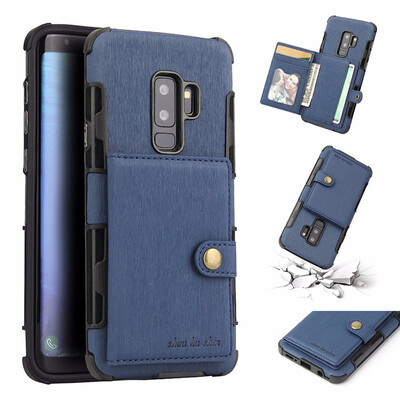 

SHS Phone Case For Samsung Galaxy S9S9 PlusJ5 2017 USJ7 2017 US Fashion Concise Leather Wire Drawing Multifunction