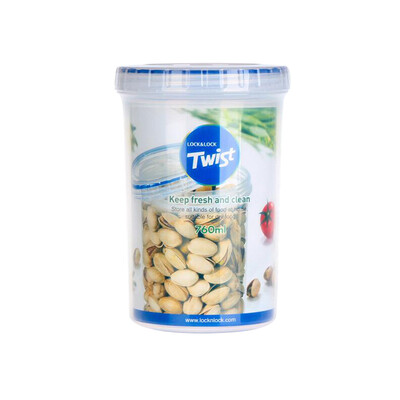 

Locks&buckles plastic sealed storage box milk powder cans tea cans snacks refrigerator storage spiral open cover design LLS123 760ml