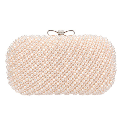 

Fawziya Bow Purses And Handbags Pearl Clutch Evening Bag
