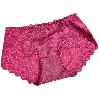 

Seamless lace mid-rise womens underwear sexy elegant brushed cotton womens triangle briefs