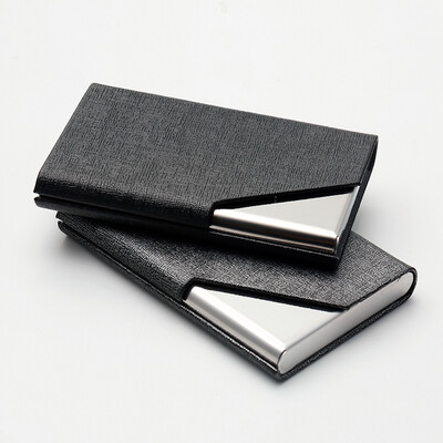 

Jinlongxing Glosen business portable business card holder PU fashion portable business card case men&women card package 9309 silver
