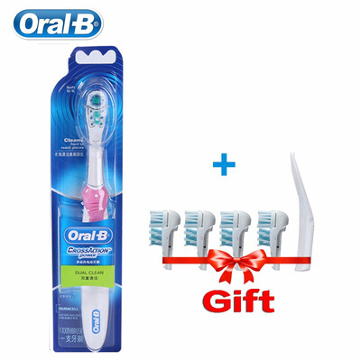 

Oral B Electric Toothbrush Dual Clean Deep Clean Teeth Brush AA Battery Non-Rechargeable Brush Heads Gift