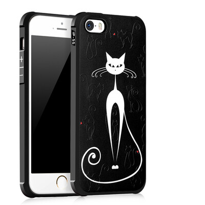 

Goowiiz Fashion Phone Case For Iphone 55sSe Luxury 3D Cute Cartoon Slim Full Soft Silicone Prevent falling