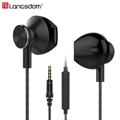 

Langsdom R9C In-Ear Earphone for Phone Stereo Hifi Earphones with Microphone Headset for iphone Samsung XiaoMi smartphone