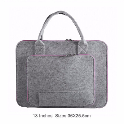 

Felt Laptop Bag Notebook Briefcase handbag Pouch For Macbook Air Pro Retina 1315 Inch Sleeve Case Men Women Univeral