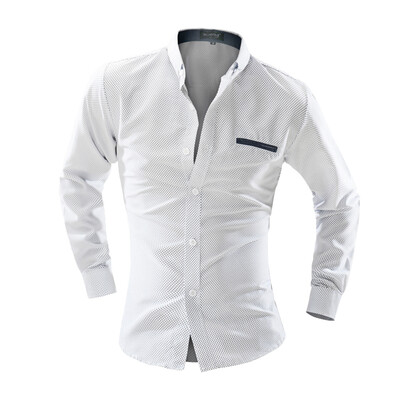 

Zogaa New Mens Shirt Business Casual Long Sleeve