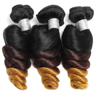 

Best Quality Ombre Hair Extensions Three Tone 8A Unprocessed Peruvian Virgin Hair Loose Wave 3pcsLot Peruvian Human Hair Weave B