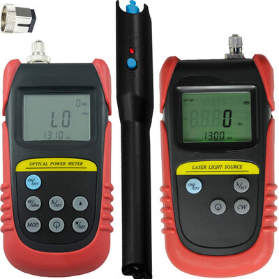 

Handheld Min Fiber Optical Power Meter-70dB to 6dB 850nm1300nm Wavelength Optical Laser Source 15mw Visual Fault Locator