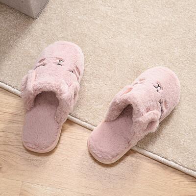 

Herbs Park Cartoon Dog Cotton Slippers Thickening Fur Indoor Slippers Home Warm Thick Cotton Slippers Women Pink 37-38