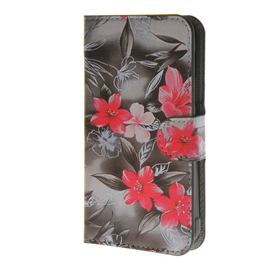 

MOONCASE Flower style Leather Wallet Flip Card Slot Stand Pouch Case Cover for Samsung Galaxy Xcover 3 SM-G388F A12