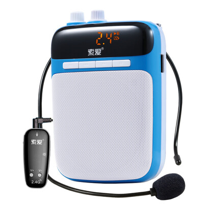 

Sony Ericsson S-718 wireless portable digital loudspeaker 24G high-power small bee loudspeaker teacher teaching dedicated amplifier guide waist hanging speaker moonlight blue