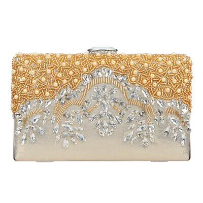 

Fawziya Evening Clutch Purses For Women Pearl Wedding Purse