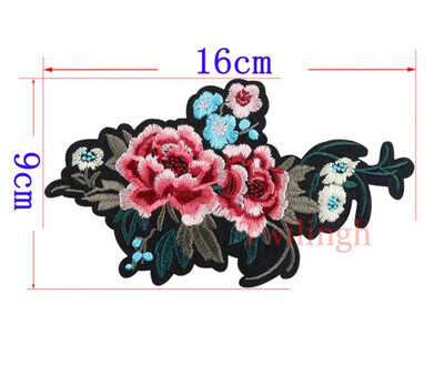 

1 Piece Big Patches Red Flower Embroidered Patch 3D Applique DIY Sewing Stickers Wedding Clothing Repair Fabric Sticker Patches