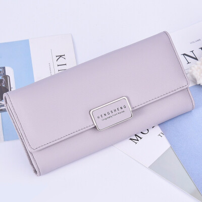 

Ladies long simple multi function wallet multifunctional handbag buckle wallet candy purse wallet