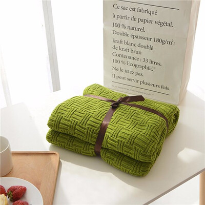 

110x180cm180x200cm Knitted Throw Blanket Bedspread Cover for Living Room Sofa Bed Nap on Chair