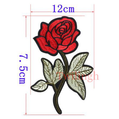 

1Pcs New Cartoon Patches Iron On Embroidered Patch Flower Applique Sewing Fabric Repair Clothes Patches Stickers DIY Accessories