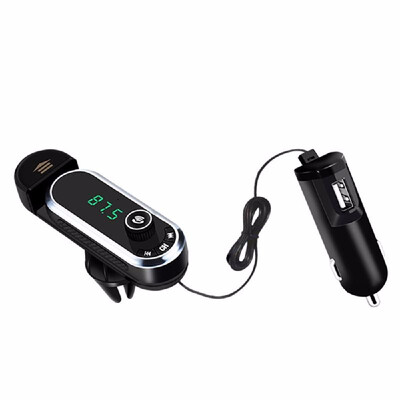 

Multi BT Car Kit Phone Holder Handfree Calling FM Transmitter with USB Charger