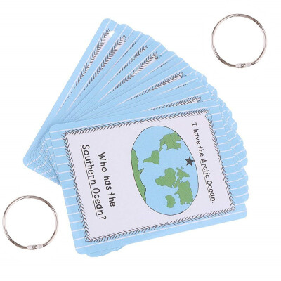 

12 Pieces-Geography Flash Cards-English word learning card&pocket size flash card for Preschool children-English Vocabulary Cards