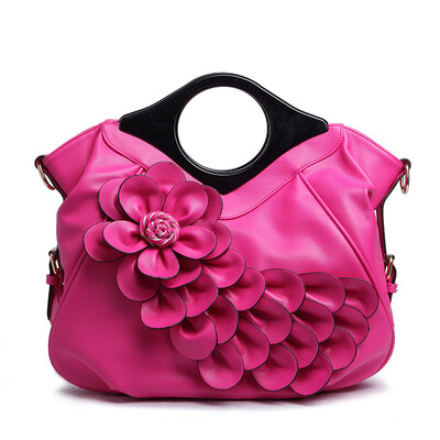 

Fashion brand flower women leather handbag tide ladies messenger bag red bride shoulder bag high quality tote bag crossbody bags