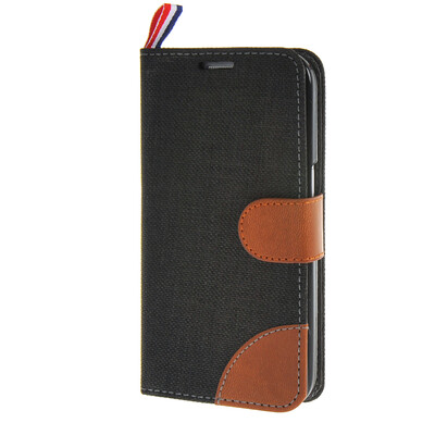 

MOONCASE Denim Style Flip Wallet Card Pouch Bracket Back Case Cover for Samsung Galaxy Core Prime G360 / Prevail LTE Black
