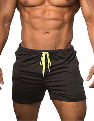 

Mens Swimming Fitted Shorts Bodybuilding Workout Gym Running Tight Lifting Shorts