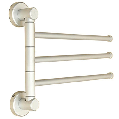 

UpperX 3-Arm Wall Mounted Bathroom Swivel Bars Chrome TowelRailHangerHolder Bath